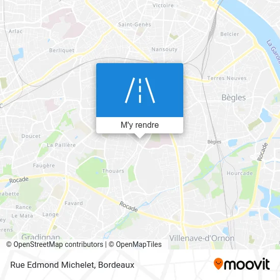 Rue Edmond Michelet plan