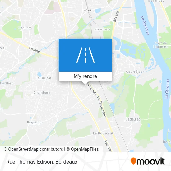 Rue Thomas Edison plan