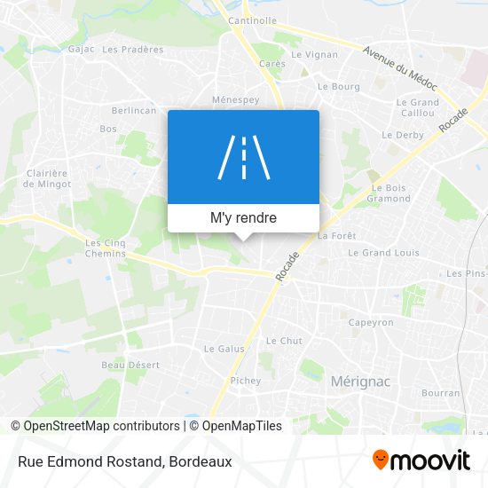Rue Edmond Rostand plan