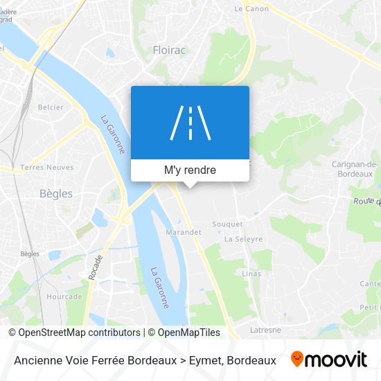 Ancienne Voie Ferrée Bordeaux > Eymet plan