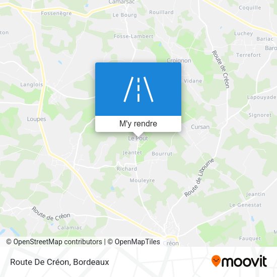 Route De Créon plan