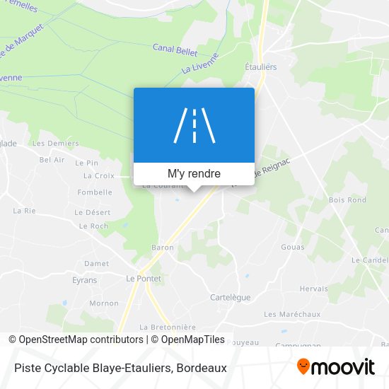 Piste Cyclable Blaye-Etauliers plan
