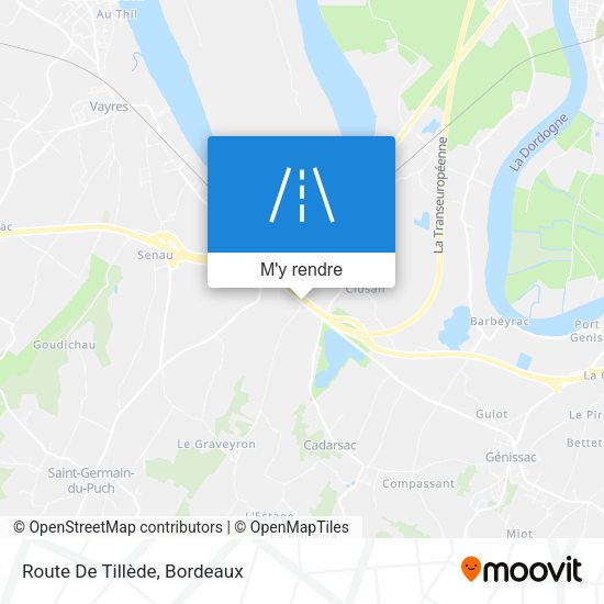 Route De Tillède plan