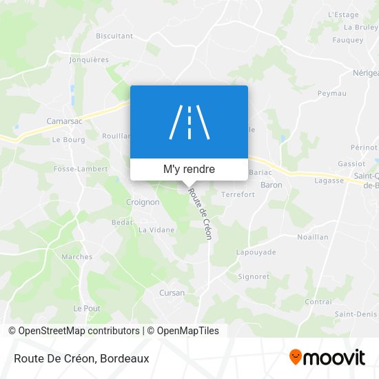 Route De Créon plan