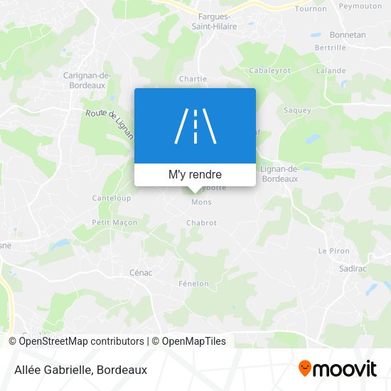 Allée Gabrielle plan