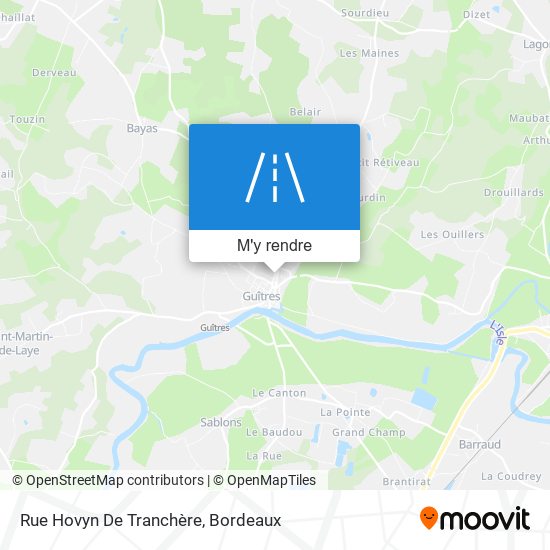 Rue Hovyn De Tranchère plan