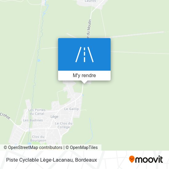 Piste Cyclable Lège-Lacanau plan