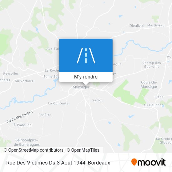 Rue Des Victimes Du 3 Août 1944 plan