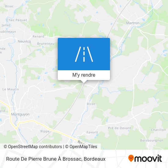 Route De Pierre Brune À Brossac plan