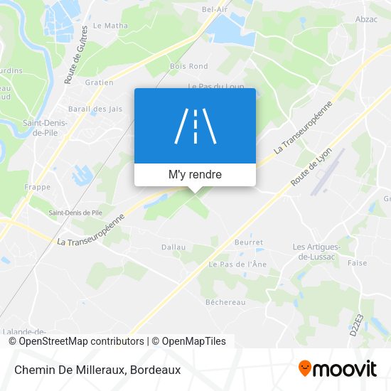 Chemin De Milleraux plan