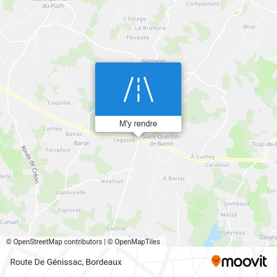 Route De Génissac plan