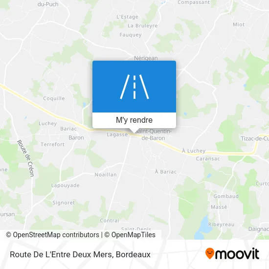Route De L'Entre Deux Mers plan