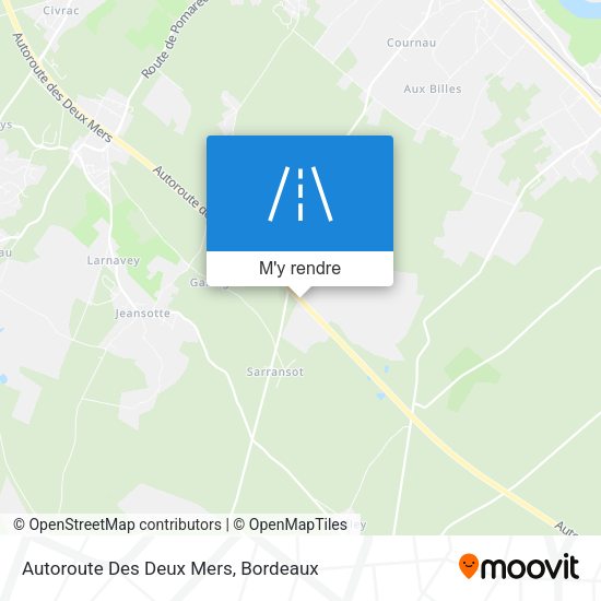 Autoroute Des Deux Mers plan