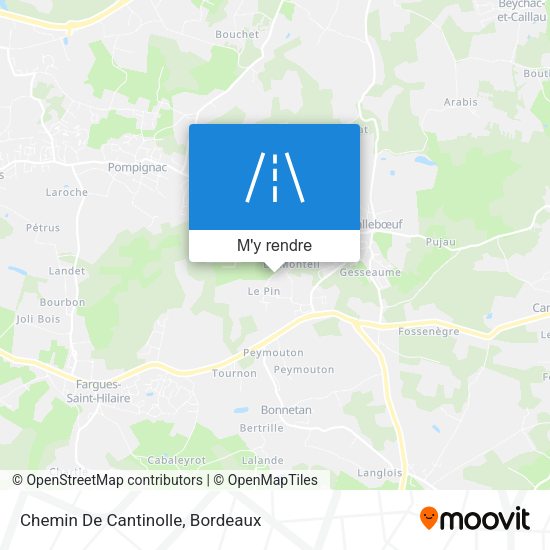 Chemin De Cantinolle plan