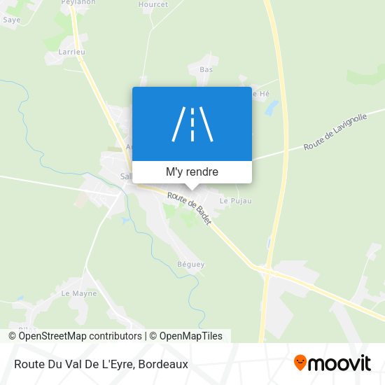 Route Du Val De L'Eyre plan