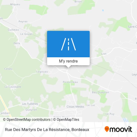 Rue Des Martyrs De La Résistance plan
