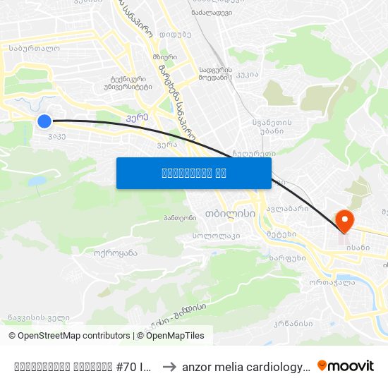 ჭავჭავაძის გამზირი #70 Id:3970 to anzor melia cardiology clinic map