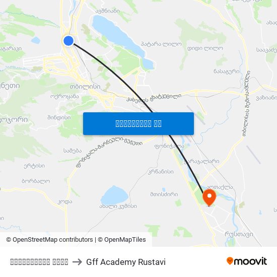 სამტრედიის ქუჩა to Gff Academy Rustavi map