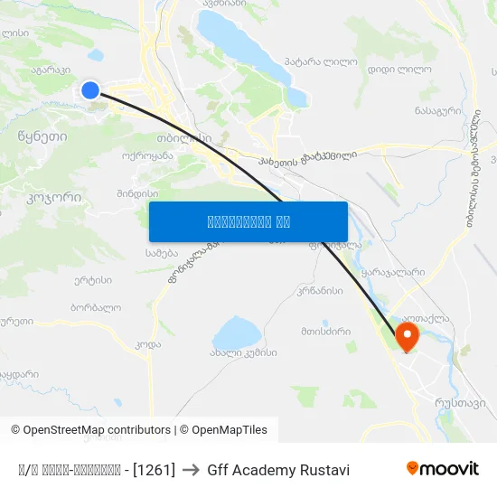 მ/ს ვაჟა-ფშაველა - [1261] to Gff Academy Rustavi map