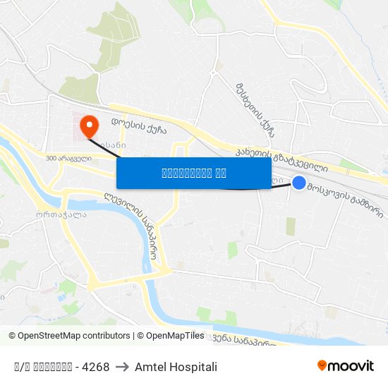 მ/ს სამგორი - 4268 to Amtel Hospitali map