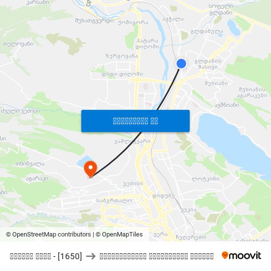 ილორის ქუჩა - [1650] to უნივერსალური სამედიცინო ცენტრი map