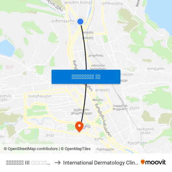 დიღომის III კვარტალი to International Dermatology Clinic ""Kani"" map