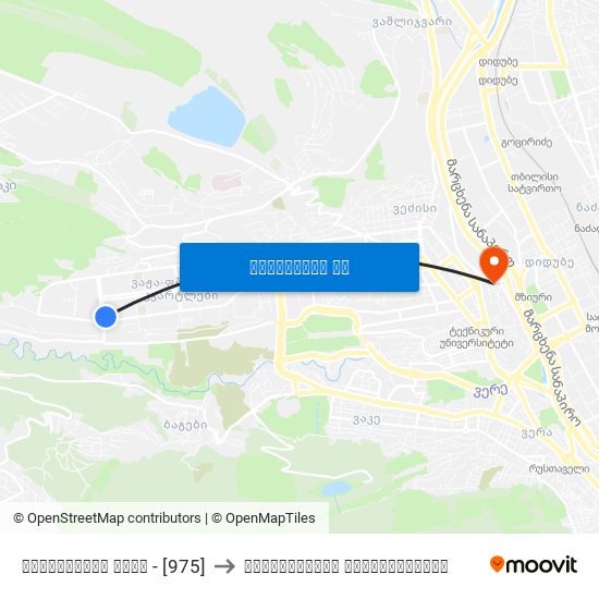 ქავთარაძის ქუჩა  - [975] to საქართველოს უნივერსიტეტი map