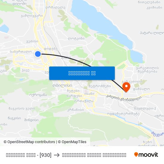 ცინცაძის ქუჩა  - [930] to სამედიცინო ცენტრი ჯამრთელობა map