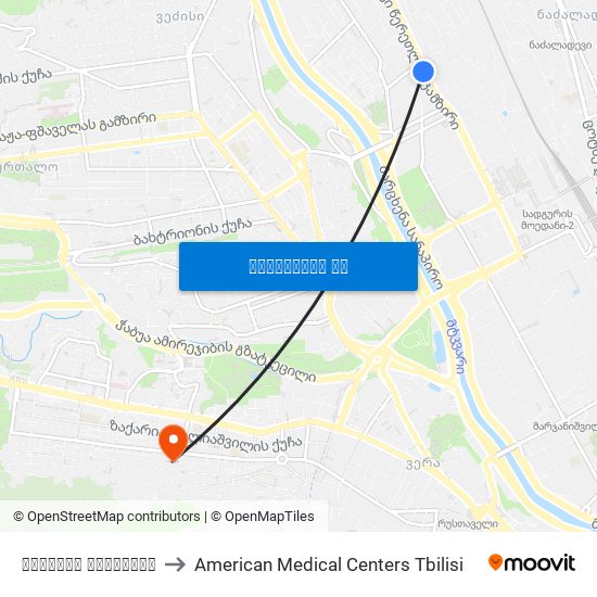 დიდუბის პანთეონი to American Medical Centers Tbilisi map