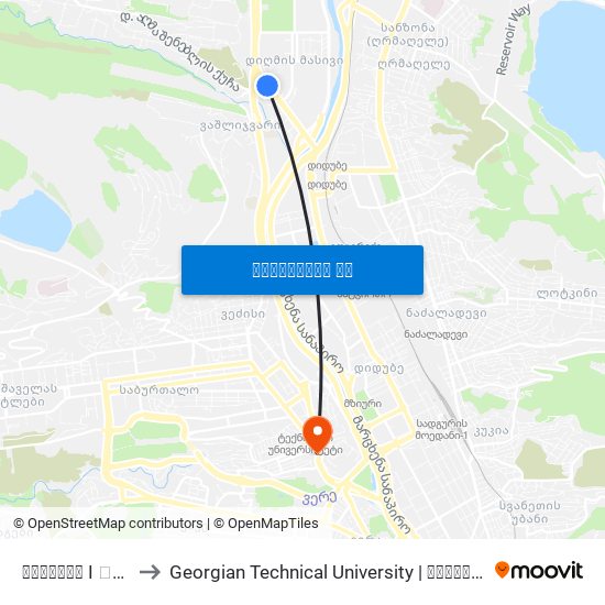 დიღომის I კვარტალი to Georgian Technical University | საქართველოს ტექნიკური უნივერსიტეტი map