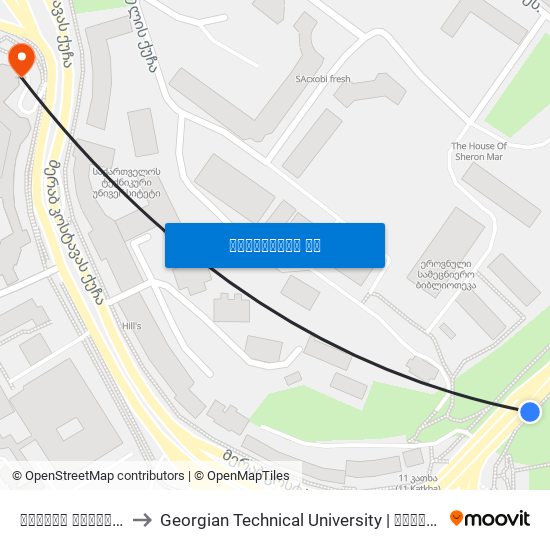 გმირთა მოედანი #1 - [811] to Georgian Technical University | საქართველოს ტექნიკური უნივერსიტეტი map