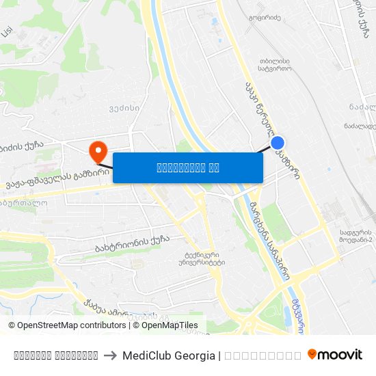 დიდუბის პანთეონი to MediClub Georgia | მედიქლაბი map