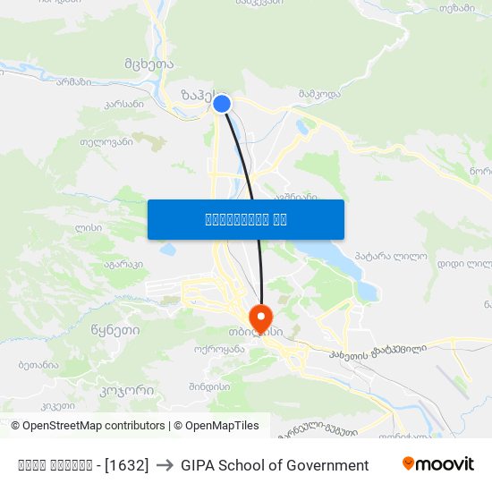 ზემო ავჭალა - [1632] to GIPA School of Government map