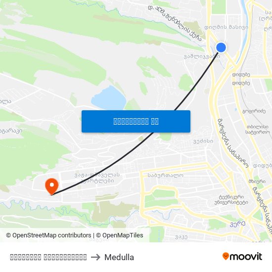 პოლიციის სამმართველო to Medulla map
