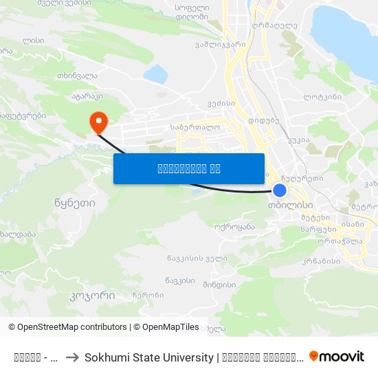 ოპერა - [817] to Sokhumi State University | სოხუმის სახელმწიფო უნივერსიტეტი map