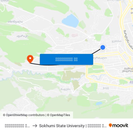 ბუდაპეშტის ქუჩა - [941] to Sokhumi State University | სოხუმის სახელმწიფო უნივერსიტეტი map