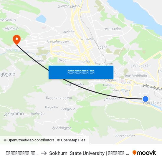ციხისძირის ქუჩა - [1027] to Sokhumi State University | სოხუმის სახელმწიფო უნივერსიტეტი map