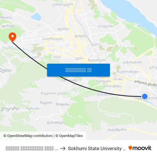 ბოგდან ხმელნიცკის ქუჩა #147ა-ს მოპირდაპირედ - [3093] to Sokhumi State University | სოხუმის სახელმწიფო უნივერსიტეტი map
