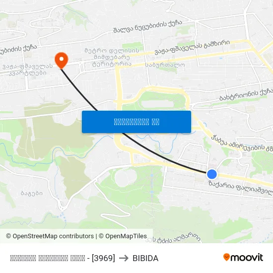 ნიკოლოზ ყიფშიძის ქუჩა - [3969] to BIBIDA map