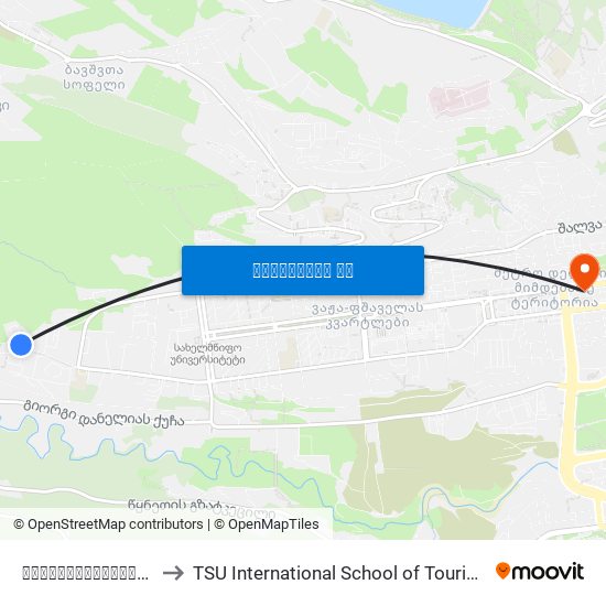 პოლიტკოვსკაიას ქუჩა #16 - [970] to TSU International School of Tourism | თსუ ტურიზმის საერთაშორისო სკოლა map