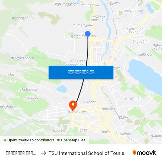 ფარნავაზ მეფის ქუჩა - [2497] to TSU International School of Tourism | თსუ ტურიზმის საერთაშორისო სკოლა map