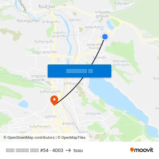 ილია ვეკუას ქუჩა #54 - 4003 to tssu map