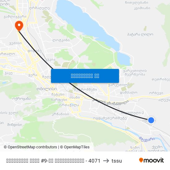 ჭიჭინაძის ქუჩა #9-ის მოპირდაპირედ - 4071 to tssu map
