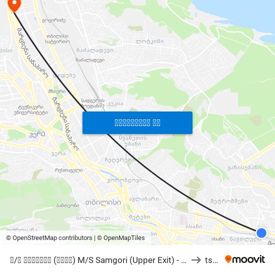 მ/ს სამგორი (ზედა)  M/S Samgori (Upper Exit) - 836 to tssu map