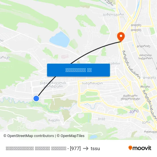 უნივერსიტეტის  მაღლივი კორპუსი - [977] to tssu map