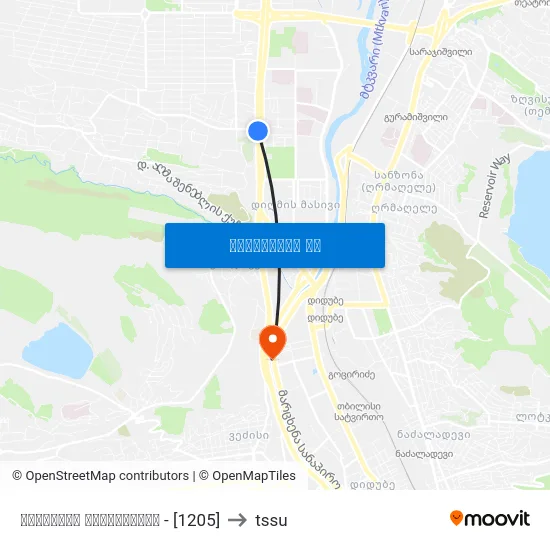 საქალაქო სასამართლო - [1205] to tssu map