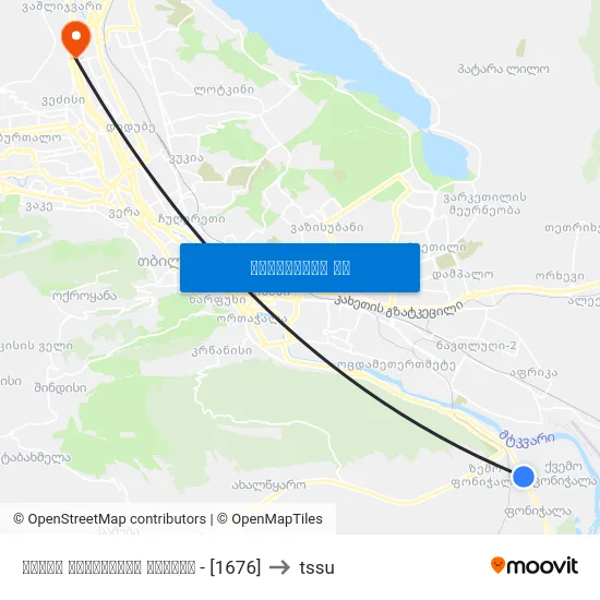 ქვემო ფონიჭალის ცენტრი - [1676] to tssu map