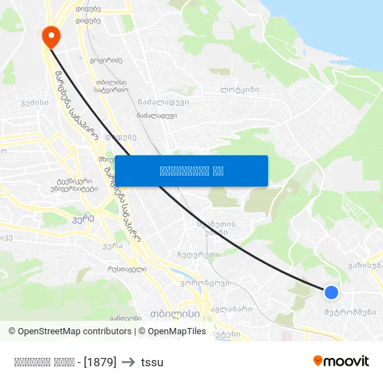 ყვარლის ქუჩა - [1879] to tssu map