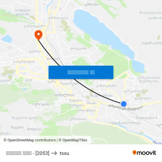 შუამთის ქუჩა - [2053] to tssu map