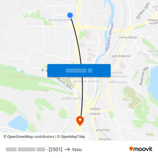 იოანე პეტრიწის ქუჩა - [2501] to tssu map